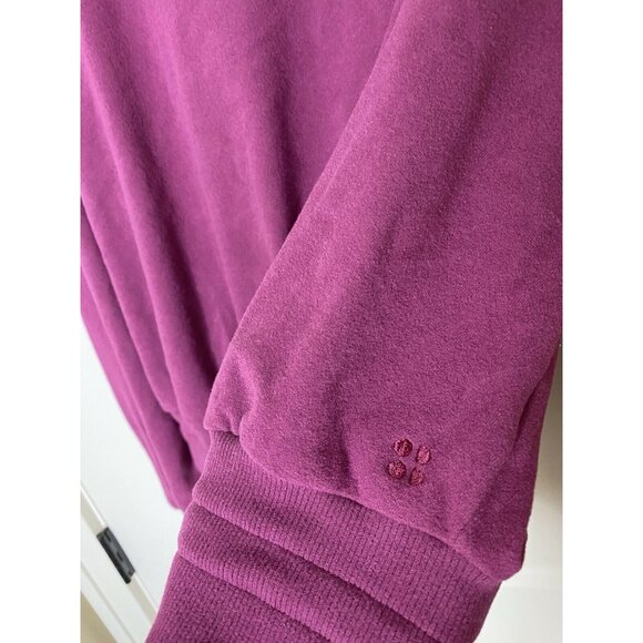 NWT Sweaty Betty Melody Luxe Fleece Pullover Pink Sweatshirt Sz Small Turtleneck - Picture 4 of 13